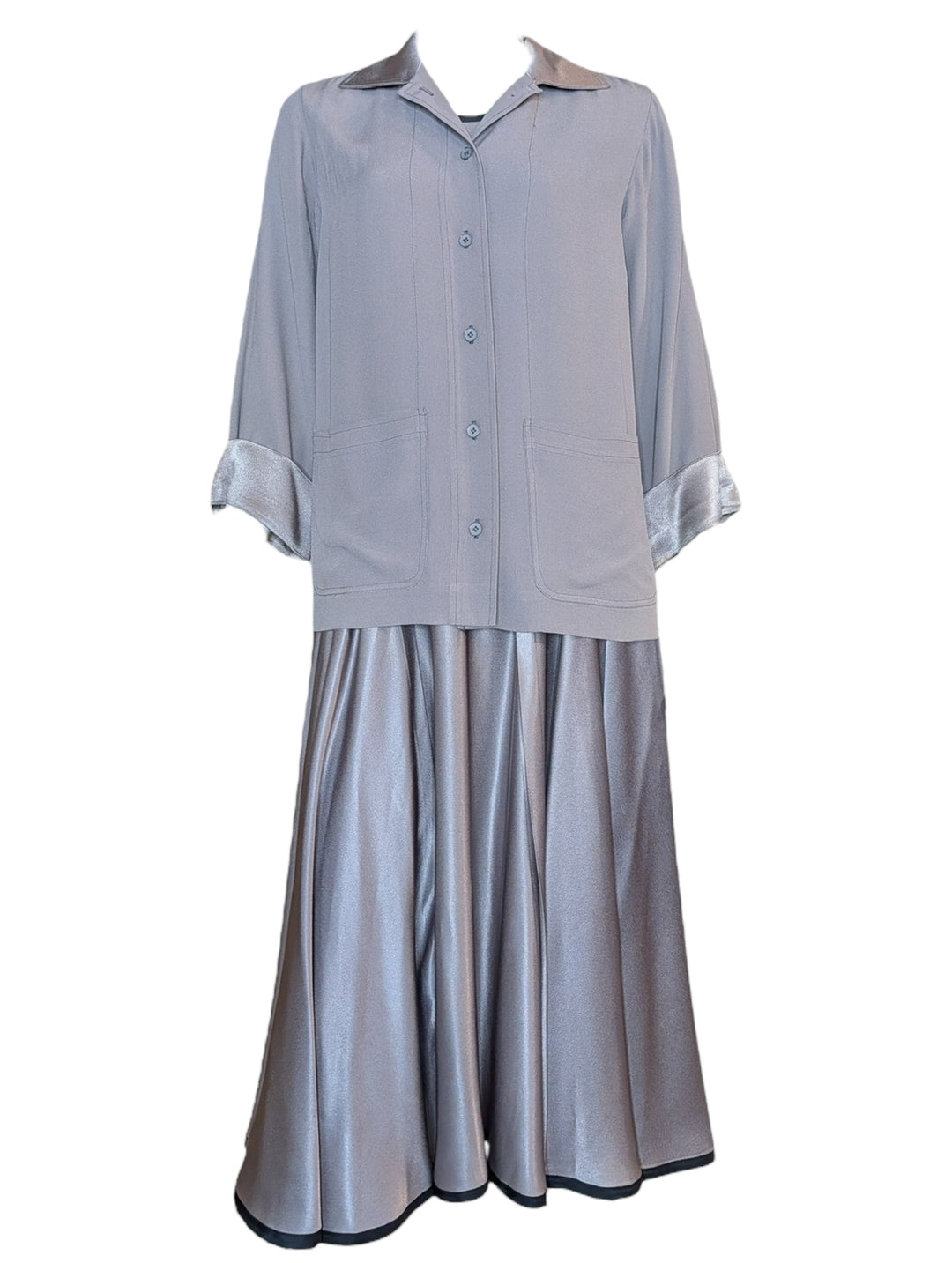 YSL Three-Piece Silk Charmeuse Skirt Set