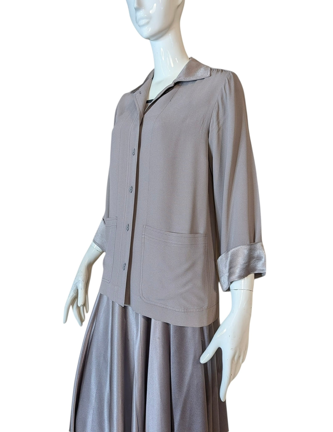 YSL Three-Piece Silk Charmeuse Skirt Set