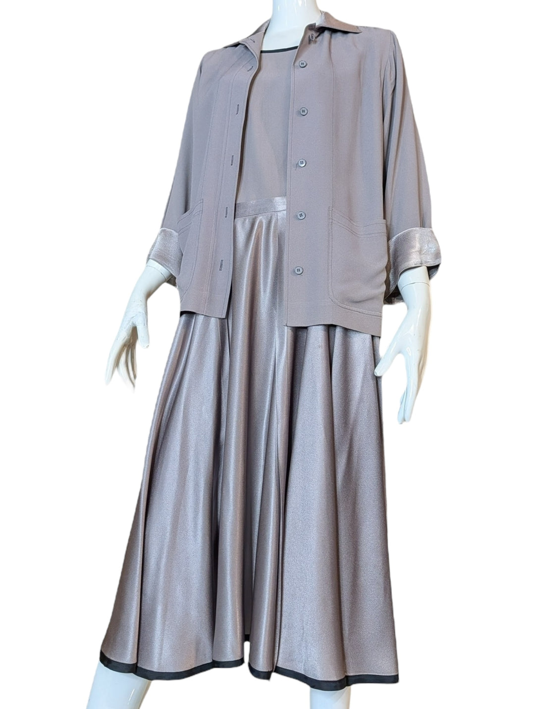 YSL Three-Piece Silk Charmeuse Skirt Set