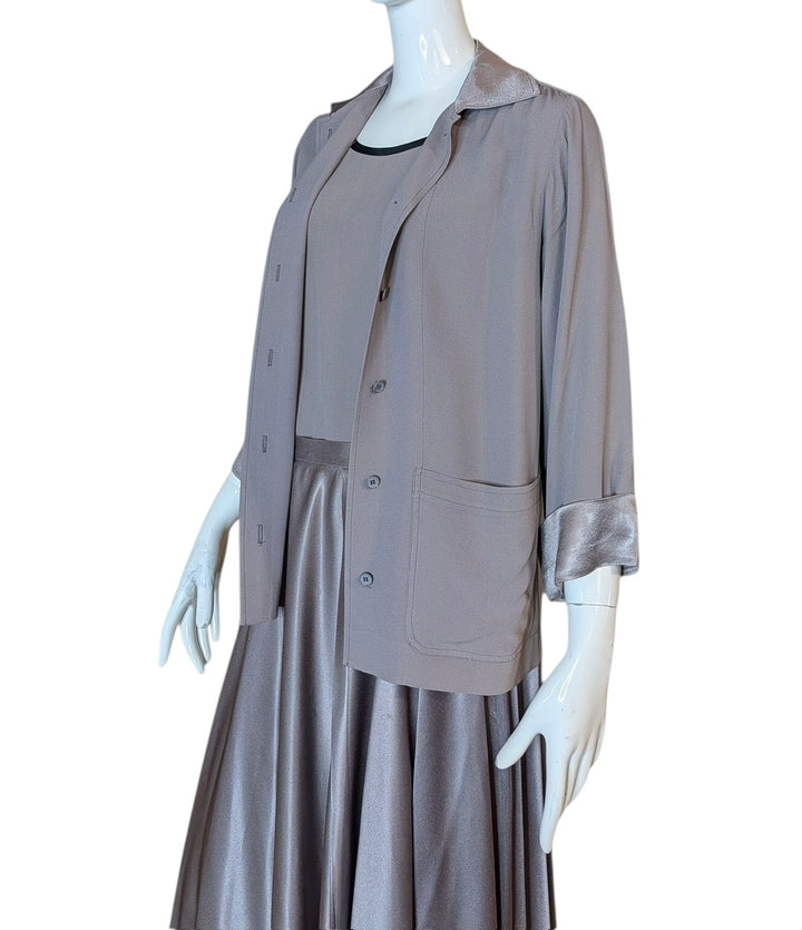 YSL Three-Piece Silk Charmeuse Skirt Set