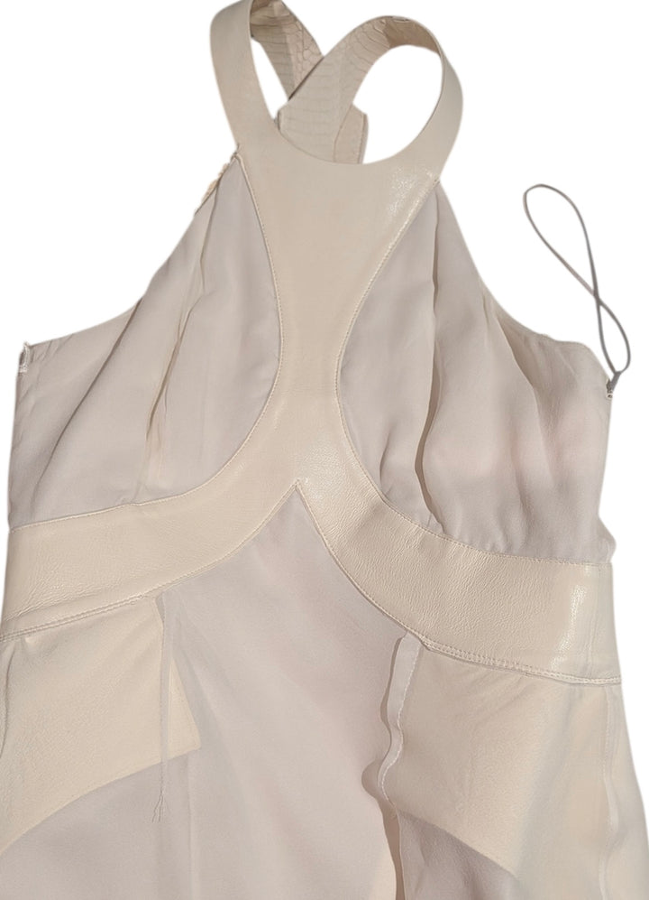 Roberto Cavalli 2010s Beaded Wedding Gown with Snake Leather Panels