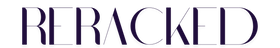 The word 'RERACKED' in a stylized font with a purple color.