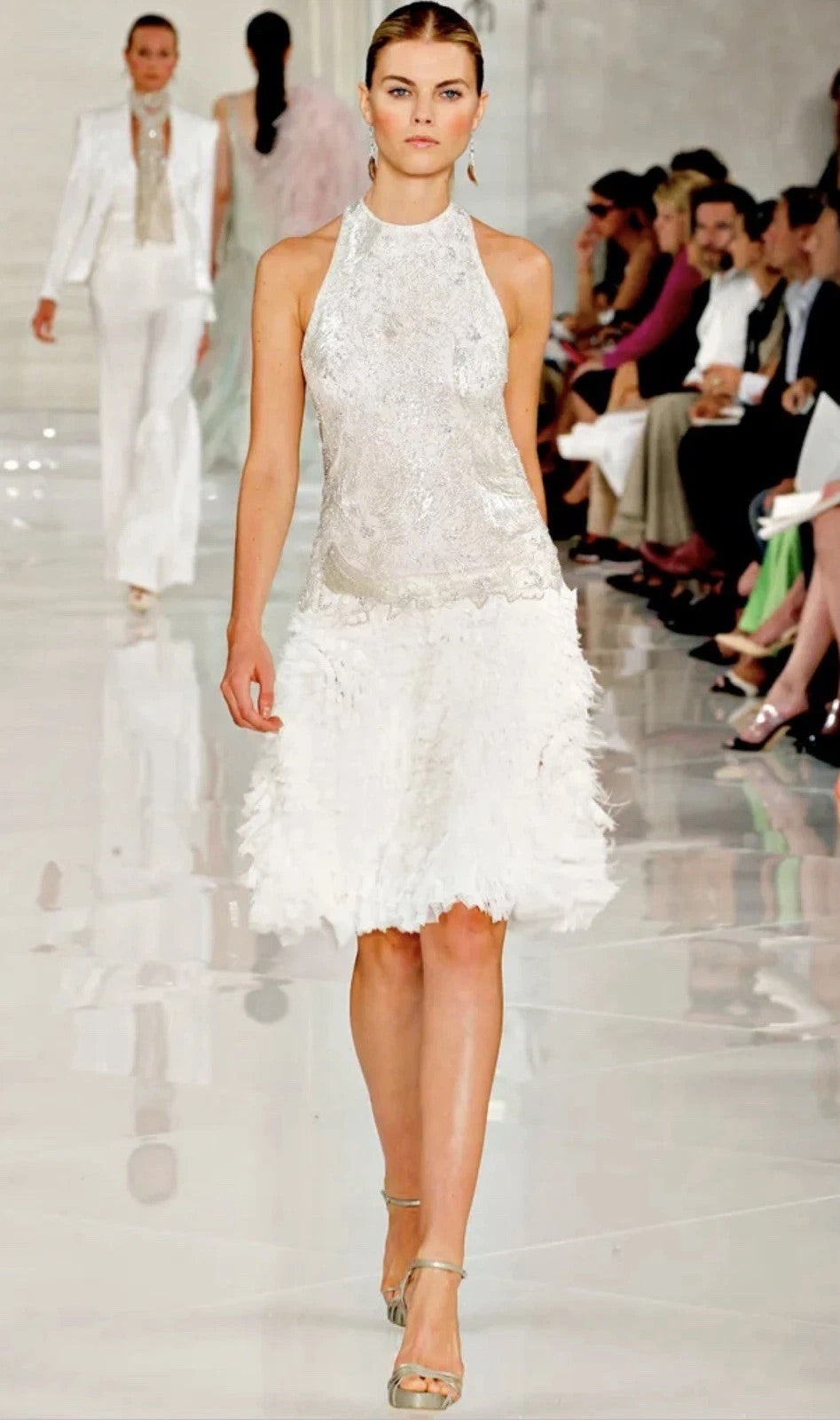 Ralph Lauren SS 2012 Beaded Chiffon Bridal Reception Dress RERACKED Ralph Lauren SS 2012 Beaded Chiffon Bridal Reception Dress RERACKED