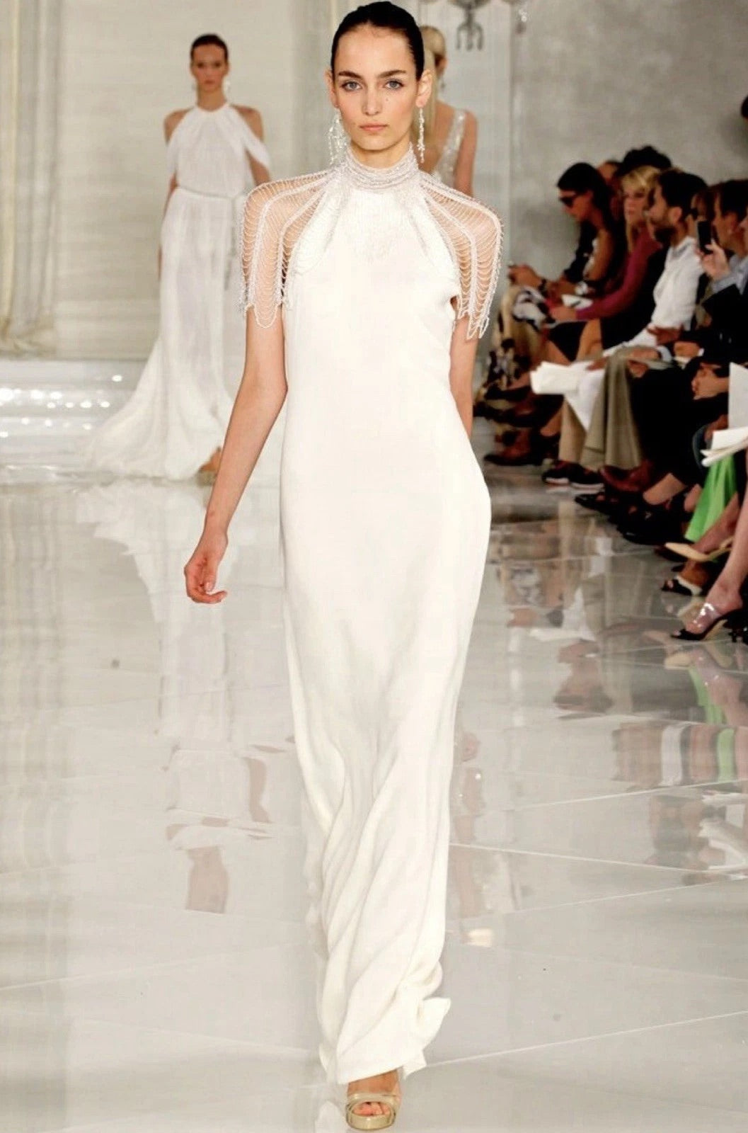 Ralph Lauren Beaded Mock Neck Wedding Gown – Spring 2012 Runway, Size 10 (Fits 6/8), Apparel & Accessories, Ralph Lauren Collection, RERACKED