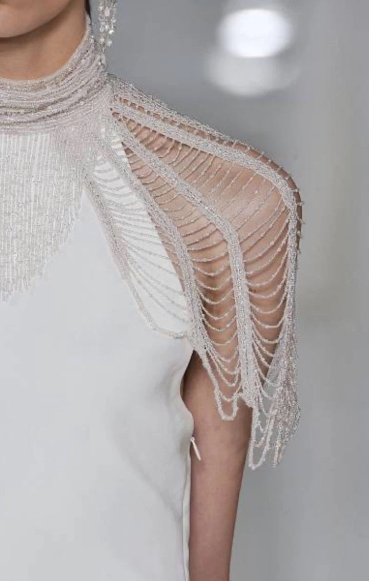 Ralph Lauren Beaded Mock Neck Wedding Gown – Spring 2012 Runway, Size 10 (Fits 6/8), Apparel & Accessories, Ralph Lauren Collection, RERACKED