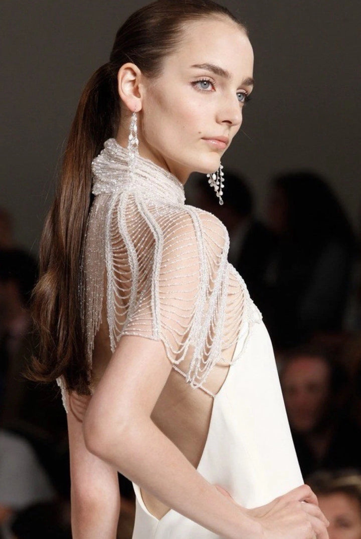 Ralph Lauren Beaded Mock Neck Wedding Gown – Spring 2012 Runway, Size 10 (Fits 6/8), Apparel & Accessories, Ralph Lauren Collection, RERACKED