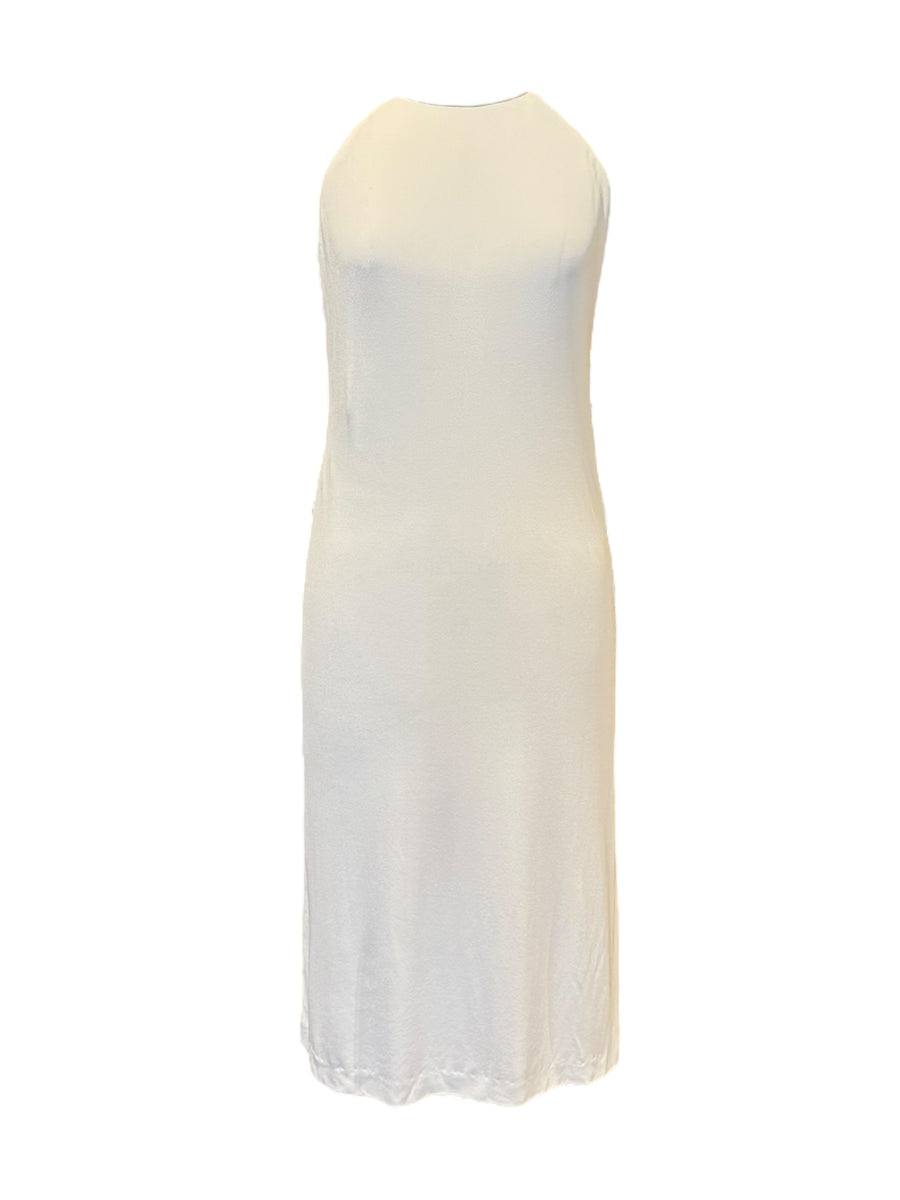 TOM FORD FOR GUCCI 1998 WHITE HALTER GG DRESS FRONT
