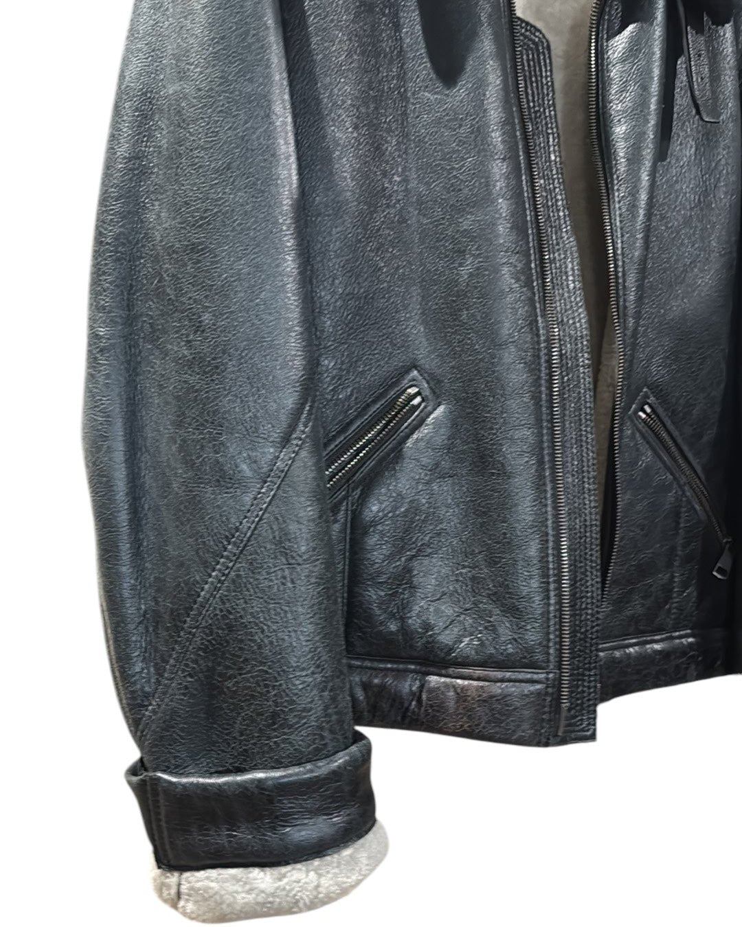 Burberry Brit Leather and Shearling Bomber Jacket – RERACKED