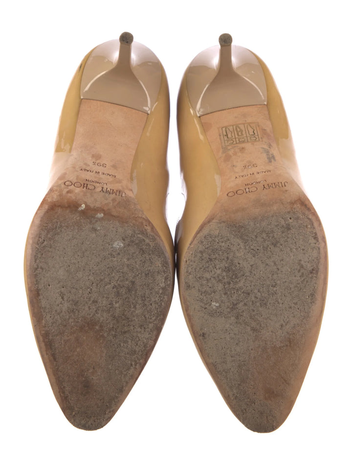 Jimmy Choo Nude Patent Round-Toe Pump, 39.5