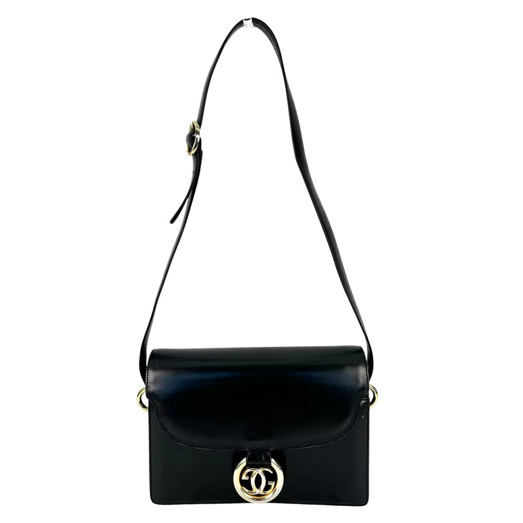 1970's Gucci Black Leather Handbag