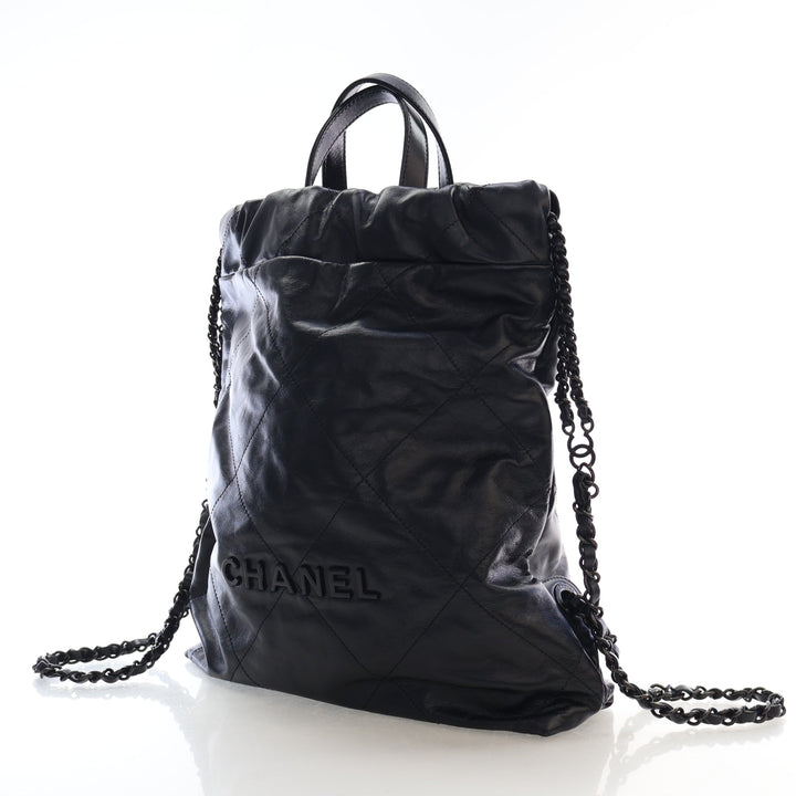 Chanel Shiny Calfskin 22 Backpack
