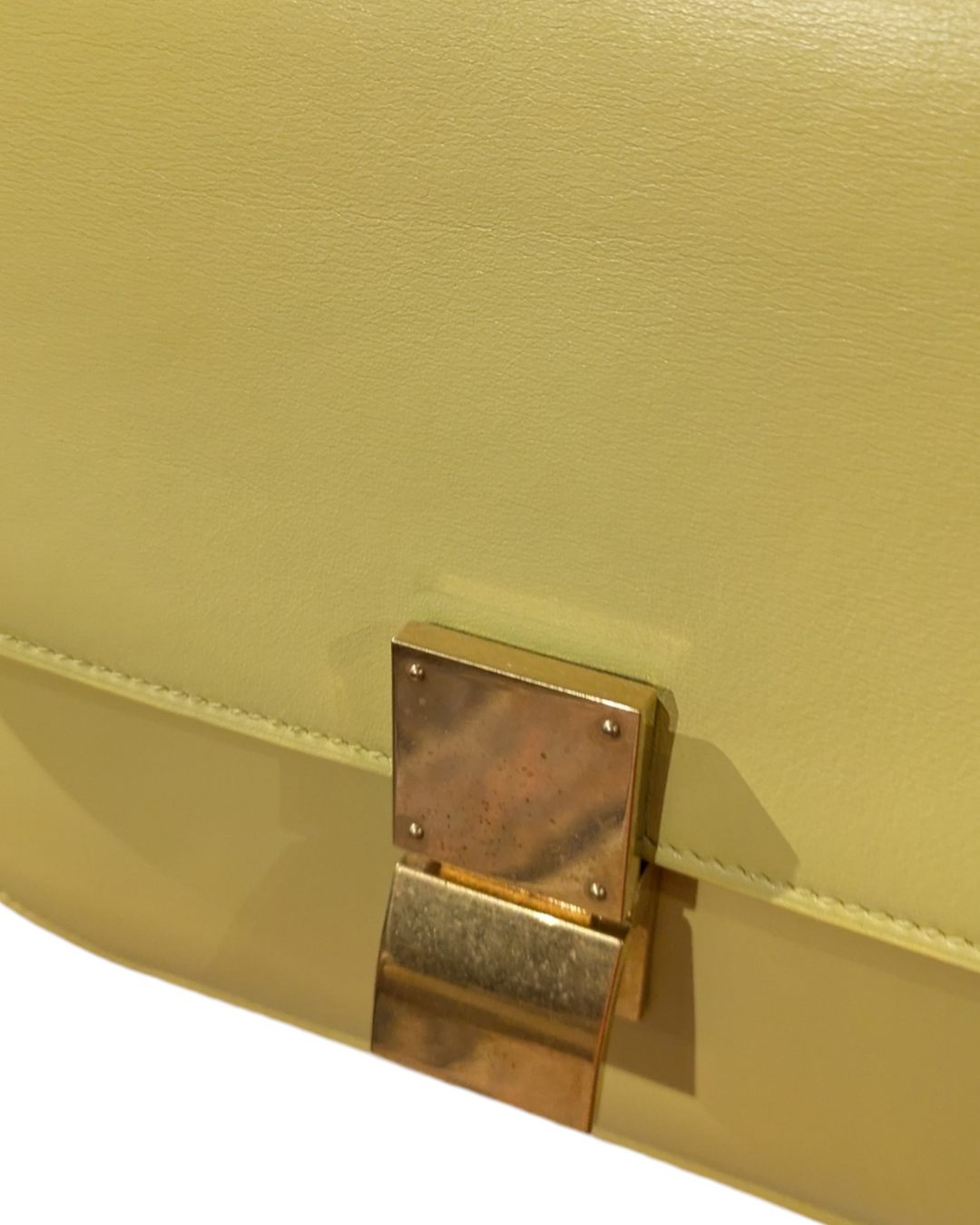 Cèline Yellow Leather Crossbody Medium