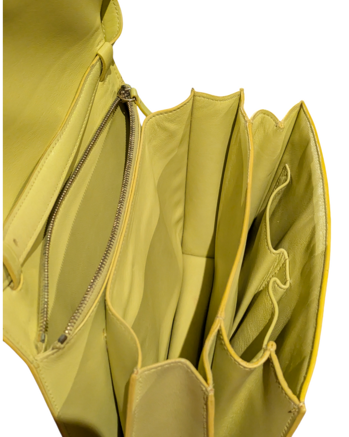 Cèline Yellow Leather Crossbody Medium