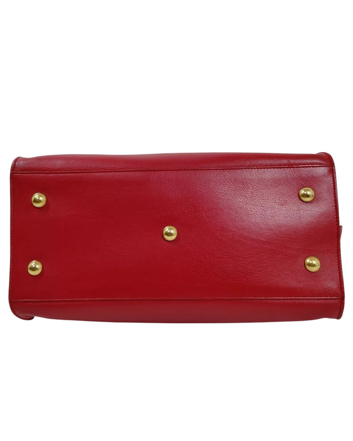 Yves Saint Laurent Classic Y Cabas Bag - Small in Red