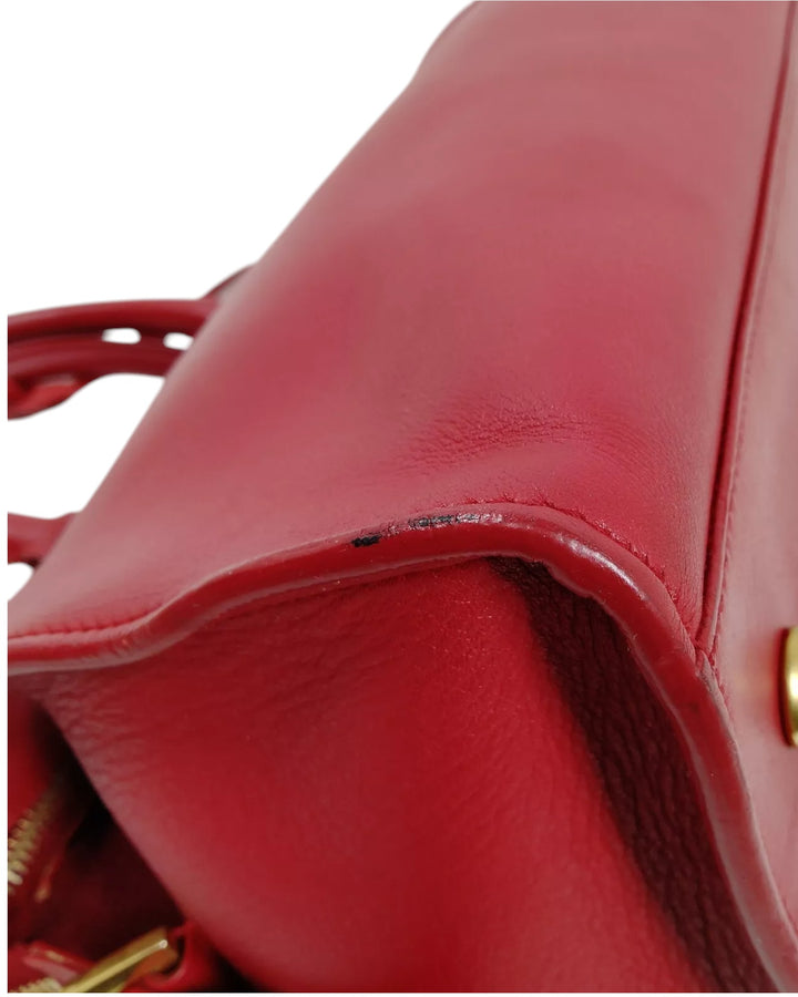 Yves Saint Laurent Classic Y Cabas Bag - Small in Red