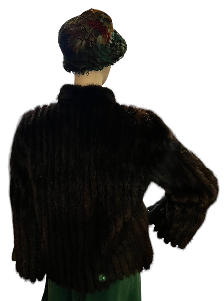 Brown Black Short Fur Jacket - RERACKED