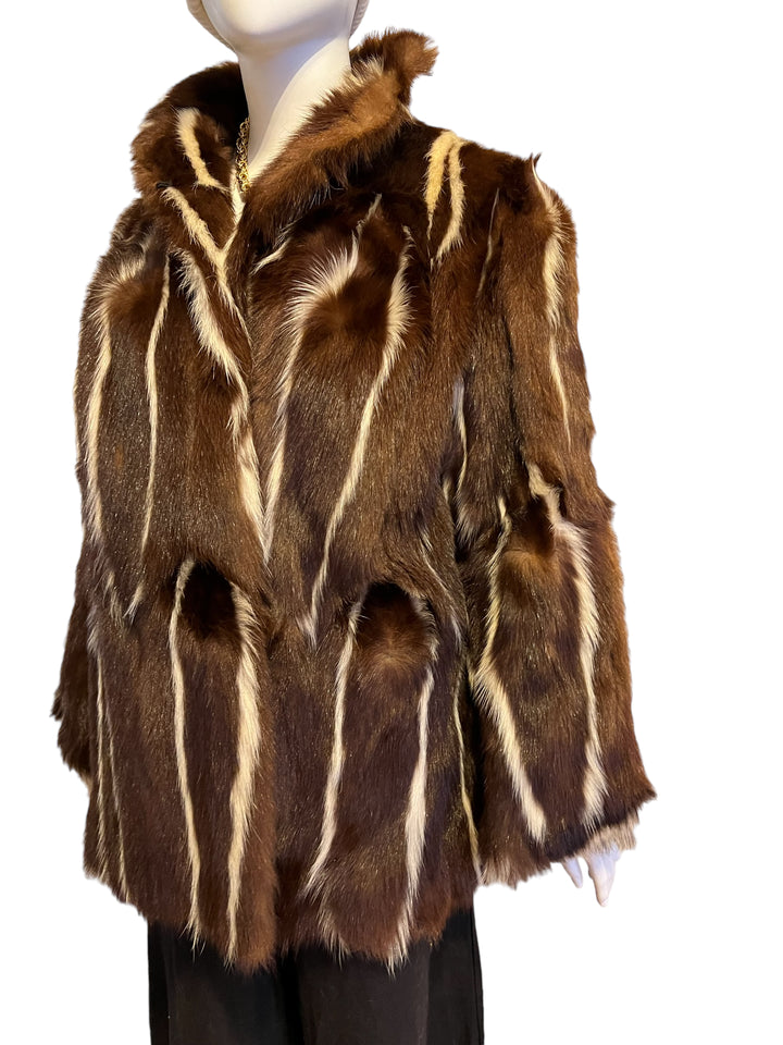 Vintage Fur Jacket - Striped Skunk