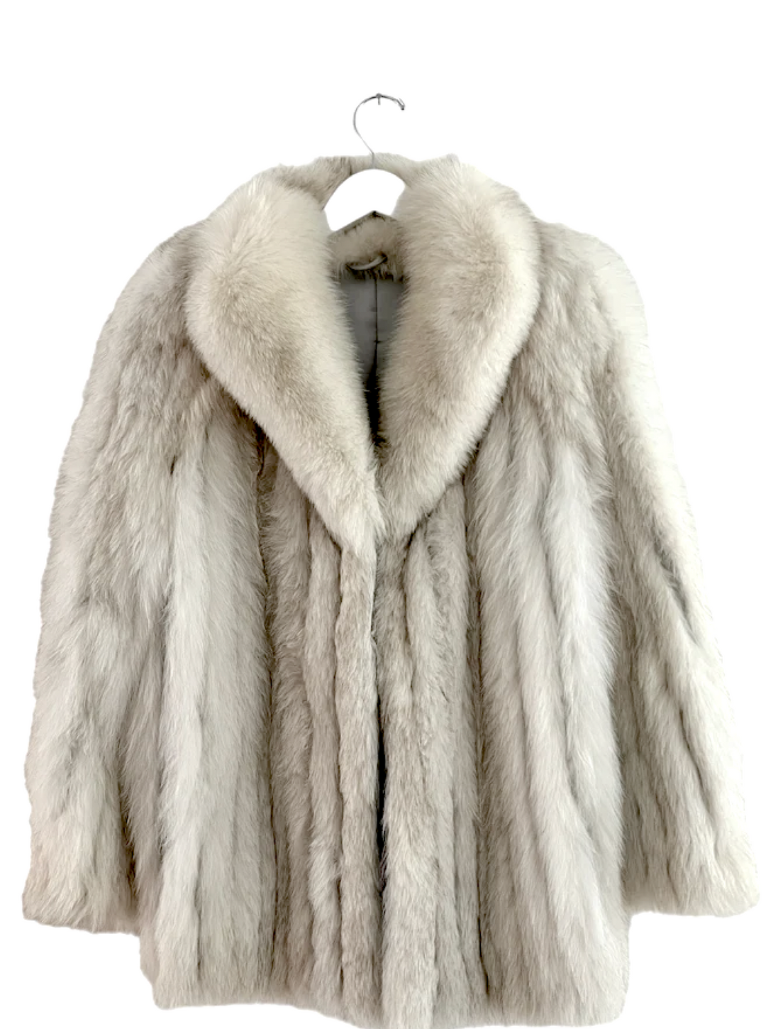 Shawl Collar Fox Fur Jacket